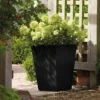 Stewart Garden 40cm Basalt Tall Square Planter - Black