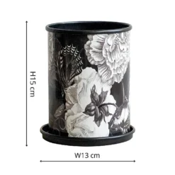 Kew Eclectic Orangery Noir Tall Planter With Saucer 13cm -Elho || Westland || KOOPMAN Sales 1227770 4