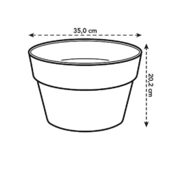 Elho Loft Urban Bowl 35cm Anthricite -Elho || Westland || KOOPMAN Sales 933182 4