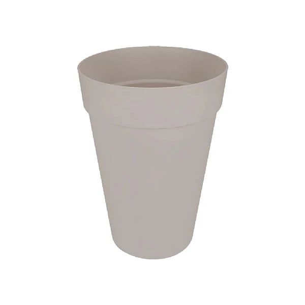 Elho Loft Urban Round High Planter 42cm Warm Grey 3 Elho Loft Urban Round High Planter 42cm Warm Grey - Image 3