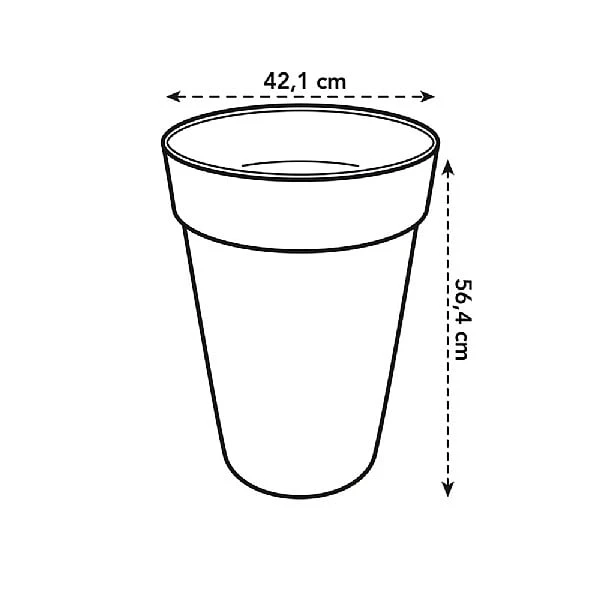 Elho Loft Urban Round High Planter 42cm Warm Grey 4 Elho Loft Urban Round High Planter 42cm Warm Grey - Image 4