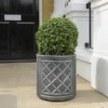 Stewart Garden 44cm Lead Effect Round Planter - Pewter