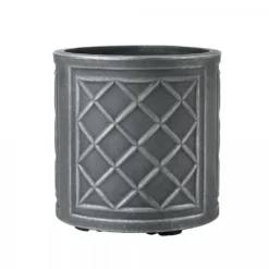 Stewart Garden 32cm Lead Effect Round Planter - Pewter