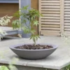 Stewart Garden Varese Low Bowl Planter 60cm - Dark Brown