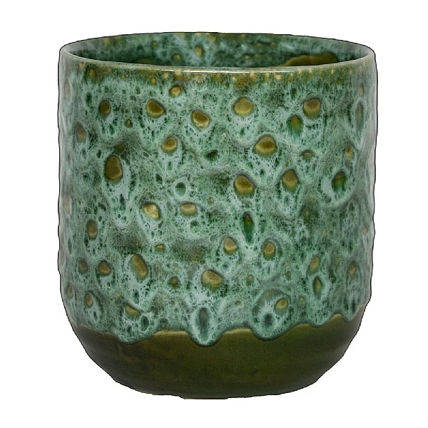 Ivyline Emerald Reactive Glaze Pot Cover (Various Sizes) 1 Ivyline Emerald Reactive Glaze Pot Cover (Various Sizes)