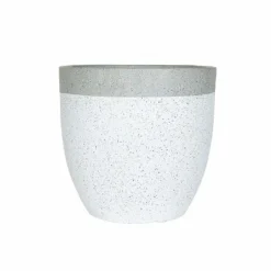 Apta Granito Two Tone White Rim Grey Body Planter