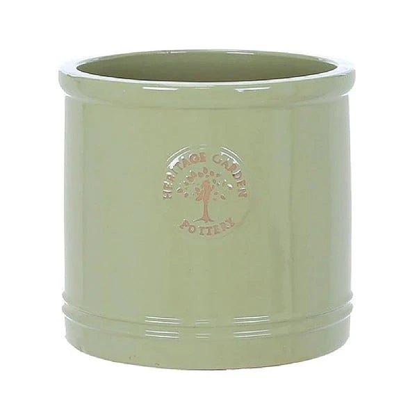 Woodlodge Heritage Edwardian Cylinder Ceramic Planter Mint Green (Various Sizes) 2 Woodlodge Heritage Edwardian Cylinder Ceramic Planter Mint Green (Various Sizes) - Image 2