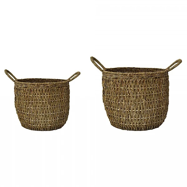 Ivyline Seagrass Natural Lined Basket (Various Sizes) 2 Ivyline Seagrass Natural Lined Basket (Various Sizes) - Image 2