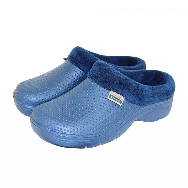 Town & Country Navy Fleecy Cloggies 1 Town & Country Navy Fleecy Cloggies